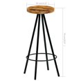 thumbnail image 4 of vidaXL Bar Chairs 2 pcs Solid Mango Wood, 4 of 5