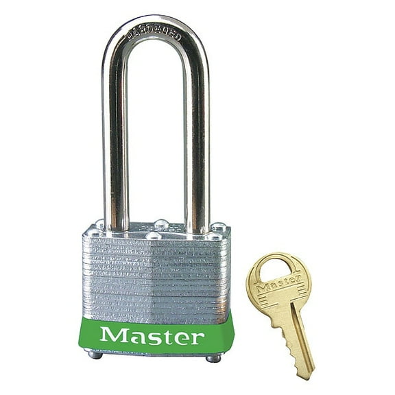 Master Lock Lockout Padlock,KD,Green,1-1/4"H 3LHGRN