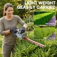 thumbnail image 3 of Cordless Hedge Trimmer, UNTIMATY 21V Electric Bush Trimmer with 20" Double Action Blade, Double Safety Handle, 3.0Ah Battery & Charger, for Shrub Cutting, Trimming,Grey, 3 of 8