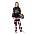 thumbnail image 4 of LuLiaMenton Christmas Pajama Set, New Year Crew Buffalo Plaid Raglan Loungewear, Men 5XL, 4 of 6
