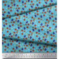 thumbnail image 3 of Soimoi Polyester Crepe Fabric Trophy,Timer Clock & Basketball Sports Print Sewing Fabric Yard 42 Inch Wide, 3 of 3