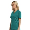 thumbnail image 3 of EL9605 V-Neck Scrub Top for Men & Women | Perfect for Medical, Dental, Veterinary Teal X-Small, 3 of 4