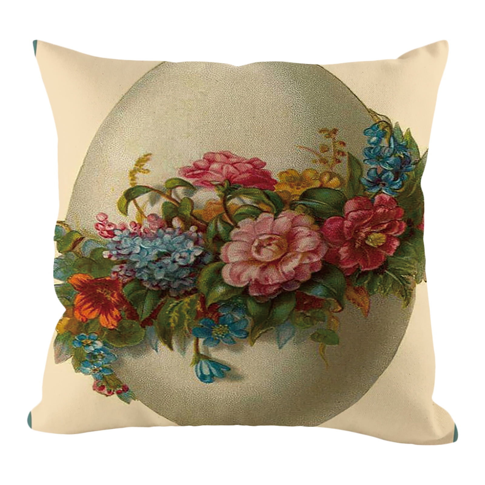 Brown The Pillow Collection Prys Floral Pillow 