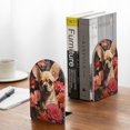 thumbnail image 5 of Easygdp Vintage Red Flower Chihuahua 2 Pcs Bookend Large Capacity Office Book Ends for Home Office Library School Study Decoration, 5 of 8