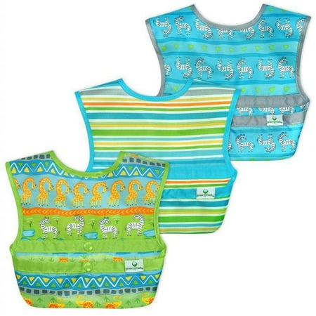 UPC: 0715418161549 | Green Sprouts Snap Go Easy-Wear Bib 3-Pack Set Green Safari