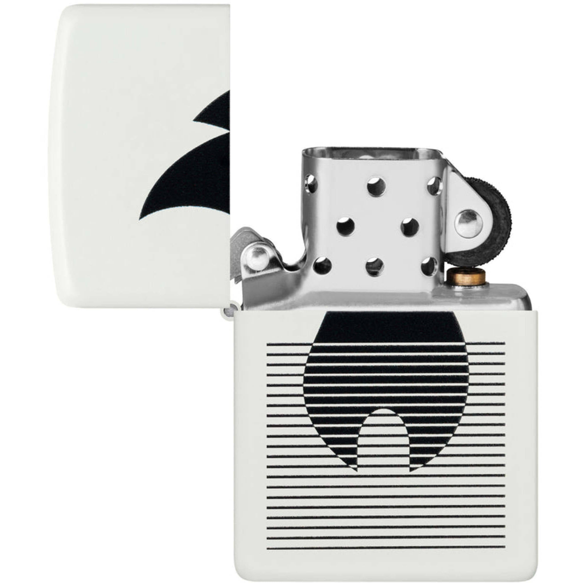 Zippo 46485 Flame Gradient Design Matte White Metal Pocket Lighter