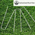 thumbnail image 3 of BRILLAR Clavijas de jardín galvanizadas en forma de U para asegurar membranas de control de malezas, telas, césped artificial, esteras y redes, 3 of 5