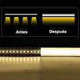 thumbnail image 3 of 3pcs Perfil De Aluminio Para Tira Led En Casa Oficinas 3m Negro mica opalina, 3 of 5