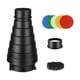 thumbnail image 4 of Kit de snoot cónico, filtro de color, accesorio profesional, , snoot, rejilla de panal para estudio fotográfico de viajes en interiores, luz , Style A Estilo A, 4 of 8
