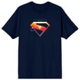 thumbnail image 6 of Superman 2025 Silhouette Logo Adult Navy Crew Neck Short Sleeve T-shirt-3XL, 6 of 7