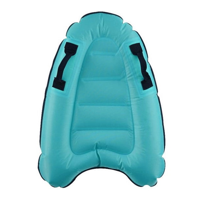 Inflatable Surf Body Board with Handles, Lightweight Swimming Floating Surfboard Aid Mat Learn To Swim, Beach Safety Theme Surfing Swimming Summer Water Fun Toy for Both Kids and Adult