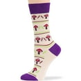 thumbnail image 5 of 7BIGSTARS KINGDOM Women Bamboo Novelty Socks - 4 Pack Large - Mushroom, Heart - Casual Crew Seamless - Navy Blue, Light Beige, Purple - Sock Size: 10-12; Shoe Size: 8-12 L, 5 of 9