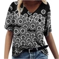 thumbnail image 2 of Kcavykas Chemisiers pour Femmes, T-Shirts à Manches Courtes à Col en V et à Manches Courtes, 2 of 4
