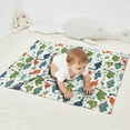 thumbnail image 2 of White Colorful Dinosaurs Pattern Blanket,Comfortable Soft Flannel Throw Blanket,All Season,Warm Lightweight Blankets for Sofa Bed Couch Living Room Chair,30"x40", 2 of 4