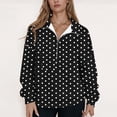 thumbnail image 4 of Womens Tops Long Sleeve Printed Blouse Sweatshirt Pockets Hoodied Coat,Blouse for Women Black S, 4 of 5
