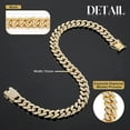 thumbnail image 4 of Luxury Diamond Dog Cuban Chain Collar with Design Secure Buckle Pet Necklace Jewelry Accessories for Small Medium Large Dogs Cat ShopWise Round, 4 of 9