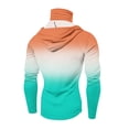 thumbnail image 4 of Mens Uv Sun Hoodie with Thumb Holes Solid Gradient Sun Protection Hoodie Shirt UPF 50 Long Sleeve Uv SPF T-Shirts L Mint Green, 4 of 4