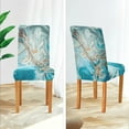 thumbnail image 3 of Marble Dining Chair Covers Set of 4 Spandex Stretch Chair Seat Protector Slipcover for Dining Room Restaurant Hotel, 3 of 6