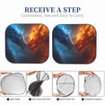 thumbnail image 5 of Kdxio Red And Blue Fire Dragon E Print 2-Piece Sun Shade Front Windshield - Foldable Car Front Window Sunshades for Most Sedans SUV Truck, 5 of 6