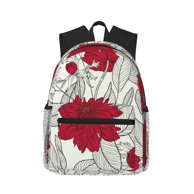Fotbe Leaves And Anemone Mochila Ligera Casual para Laptop para Hombres y Mujeres, Mochila Impermeable de Uso Diario, Mochila para Universidad