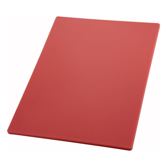 Tabla de cortar Winco 38 x 51 x 1,3 cm resistente roja