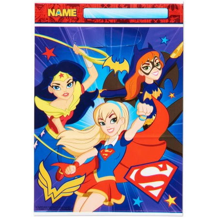 - (5 Pack) DC Super Hero Girls Treat Bags, 9.25