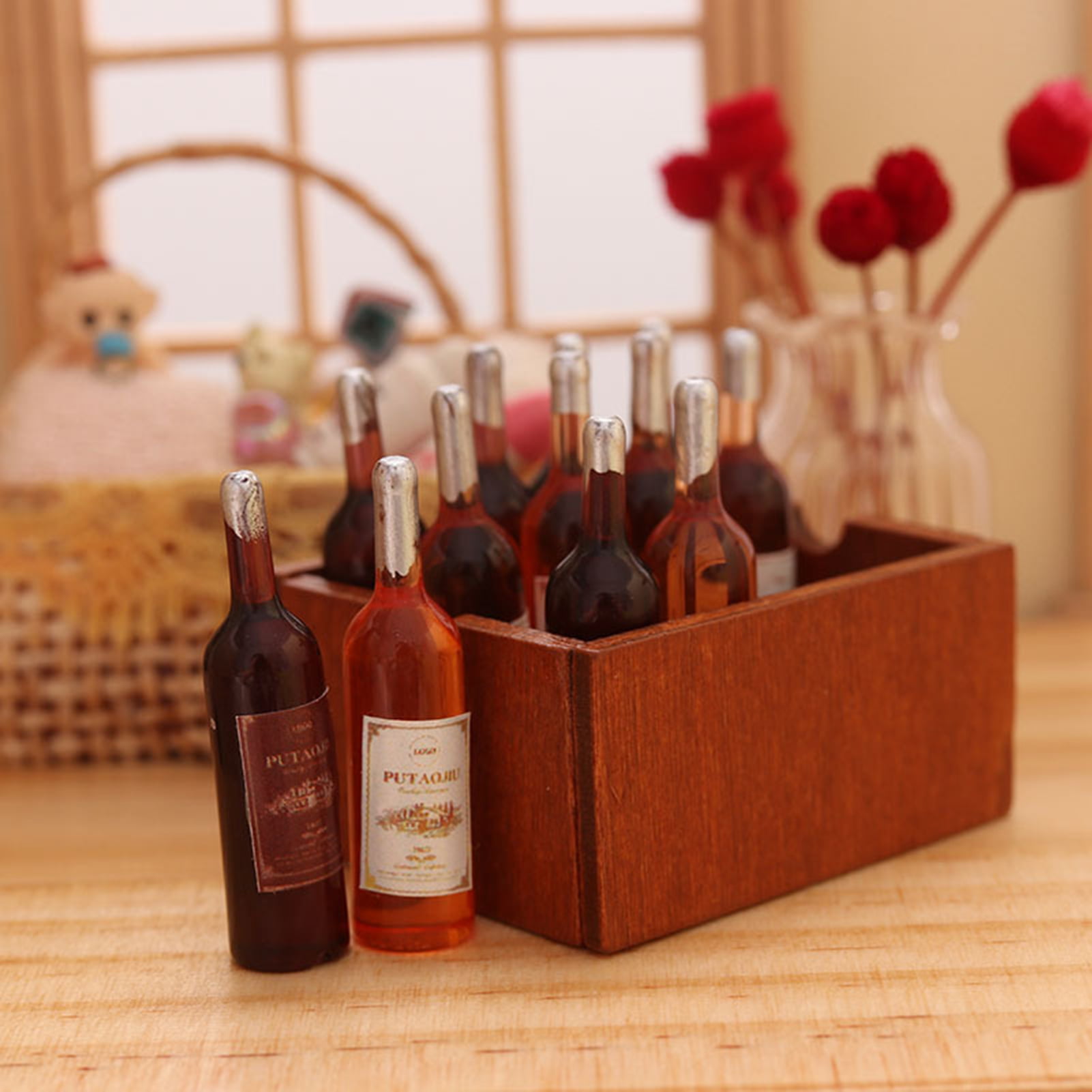 assorted color resin cherry wine bottle