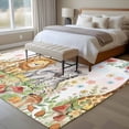 thumbnail image 4 of Cartoon Animal Rose Area Rugs 5x7 ft Cute Lion Elephant Giraffe Zebra Flower Mushroom Washable Rug Non Slip Indoor Carpet Absorbent Floor Mat for Living Room Bedroom Dining Room, 4 of 9