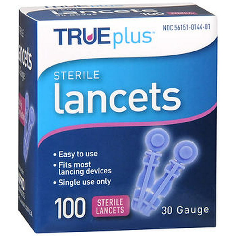 TRUEplus Sterile Lancets, 30 Gauge, 100 Count