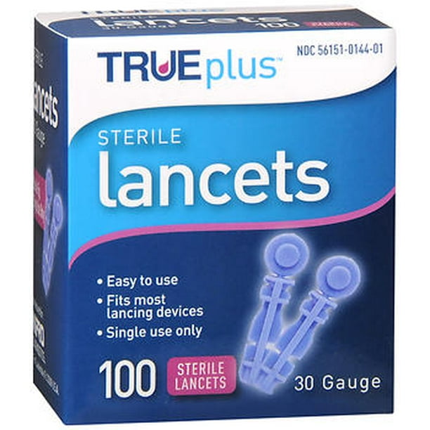 TRUEplus Sterile Lancets, 30 Gauge, 100 Count
