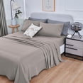 thumbnail image 3 of 3/4 Piece Bed Sheet Set 1800 Count Microfiber Deep Pocket Hotel Bed Sheet (Mocha, Queen), 3 of 16