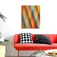 thumbnail image 4 of Sikiie Abstract Watercolors Tartan Print Canvas Decorative Hanging Painting, Anti-shrinkage Hanging Frame, Suitable for Home, Office Wall Decorations, 4 of 6