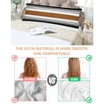 thumbnail image 4 of Modern Brown Black Satin Pillowcase for Hair and Skin with Zipper, Soft Breathable Cooling Silk Pillow Cases, Boho Contemporary Geometric Striped Body Pillow Covers Bed Pillows 20"x54", 4 of 6