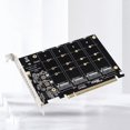 thumbnail image 3 of 4 Port M.2 NVME SSD To PCIE X16 Adapter Converter Card Support 2230/2242/2260/2280 Host Controller Expansion Card LED Indicator 3 Pcs, 3 of 6