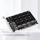 thumbnail image 4 of Tarjeta Expansión Del Lector 4 Port M.2 NVME SSD A PCIe X16 4x32Gbps Indicador LED, 4 of 9