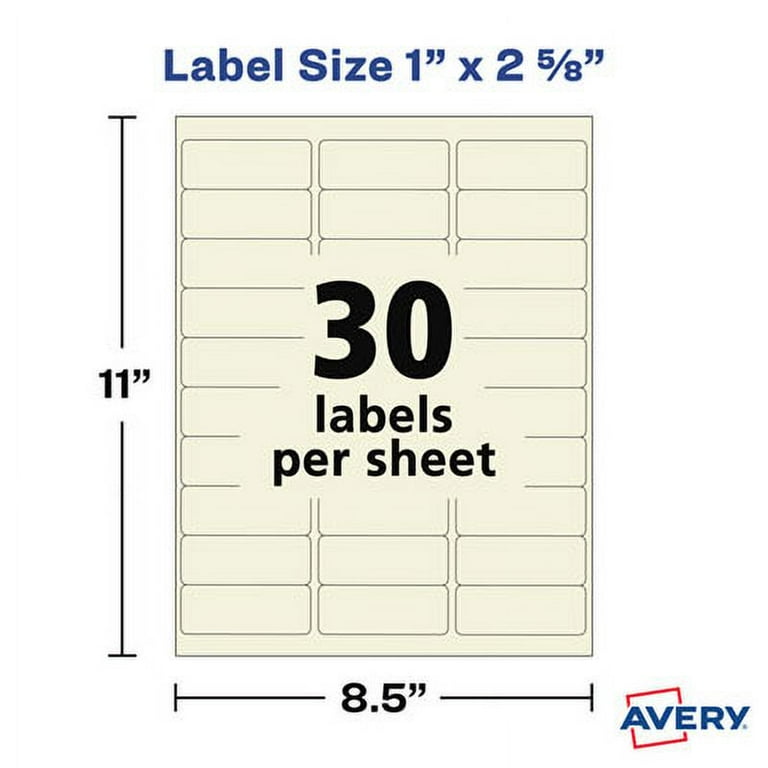 Labels, Laser Printers, 2 x 4, White, 10/Sheet, 250 Sheets/Box Labels, Laser Printers, 2 x 4, White, 10/Sheet, 250 Sheets/Box