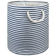 thumbnail image 2 of DII Round Modern Style Paper Pinstripe Large Storage Bin in Black, 2 of 5
