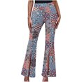thumbnail image 1 of Meichang Pantalon Évasé Fendu Taille Haute Extensible pour Femmes, Pantalon Large Décontracté avec Poches, Noir, m, 1 of 4