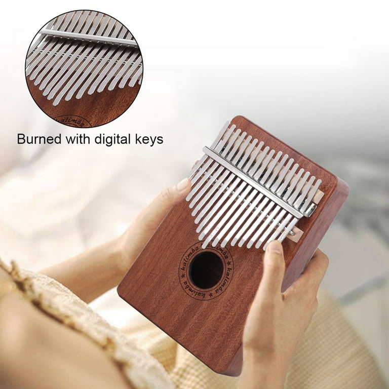Marmelada Kids Wooden Kalimba - 17 Key Thumb Piano For Children & Adults, Handcrafted Musical Instrument