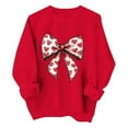 thumbnail image 3 of Womens Casual Heart Graphic Sweatshirts Long Sleeve Pullover Loose Crewneck Cute Love Printed Sweatshirt Tops Red M, 3 of 5