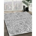 thumbnail image 2 of Ahgly Company Indoor Square Patterned Off-White Novelty Area Rugs, 4' Square, 2 of 6