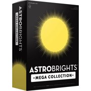 Astrobrights Mega Collection, Colored Cardstock, Punchy Pastel Lemon Twirl, 320 Sheets, 65 lb./176 gsm, 8.5" x 11" - MORE SHEETS! (91750)
