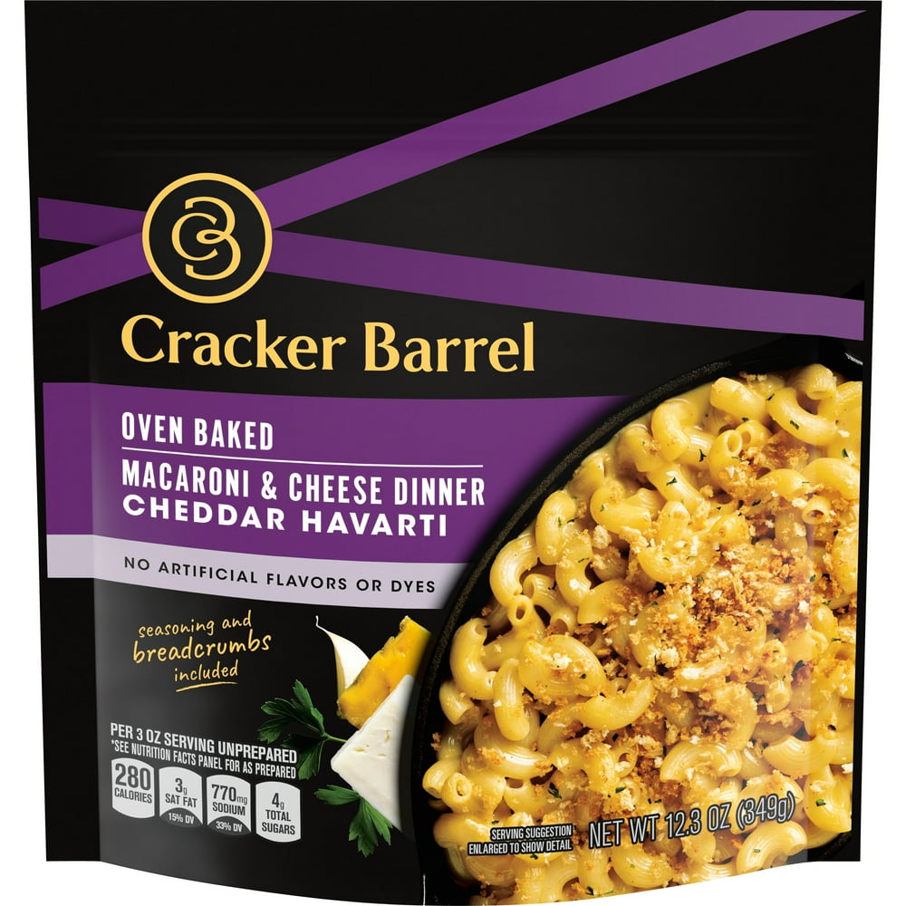 Cracker Barrel Cheddar Havarti Oven Baked Macaroni & Cheese Dinner, 12.
