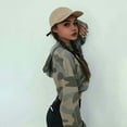 thumbnail image 2 of Women's Cropped Hoodies Pullover Camo Y2K Fashion Drop Shoulder Fall Clothes Tops Hooded Sweatshirts Camouflage S, 2 of 9