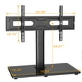 Universal Swivel Table Top TV Stand Mount Height Adjustable with Tempered Glass Base for 3775