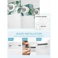 thumbnail image 5 of No Hook Cloth Fabric Shower Curtain with Snap in Liner, Eucalyptus Leaves Waterproof Shower Curtains Set with See Through Top Window, Teal Botanical Summer Weeping Bath Curtains Shower 48"x72", 5 of 6