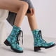 thumbnail image 2 of NECHOLOGY Botas Mujer Adulto Femenino Zapatos Botines para mujer Botines de mujer otoño e invierno de moda nuevo Cool Sexy comercio exterior grande cómodo punta redonda tacón cuadrado (Green, 8), 2 of 6
