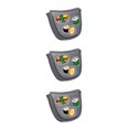 thumbnail image 1 of Transemion pour Golf Mallet Putter Head Cover pour Club de Golf Headcover Square Chic pour Femmes Hommes Gris Putter Cover 3Set, 1 of 6