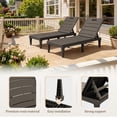 thumbnail image 3 of Homall Outdoor Chaise Lounge Chairs Set of 2, 5-Position Adjustable Waterproof Patio Outdoor Chaise Lounge,Brown, 3 of 8