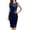 Navy, variant on Women's Sleeveless Contrast Sequin Wedding Guest Dress Bodycon Formal Party Dresses Side Split Evening Dresses for Women Navy M